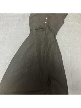 Old Navy Waist-Defined Tie-Front MIDI Dress